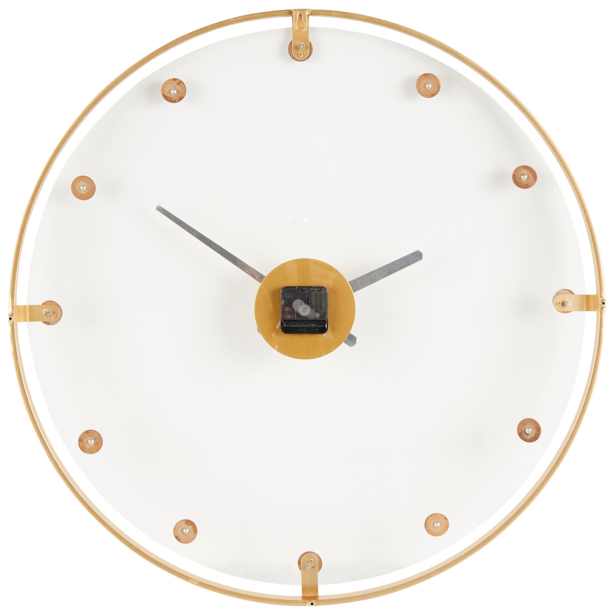 Image 5 Gold Metal Modern Wall Clock, 28" x 2" x 28" more views