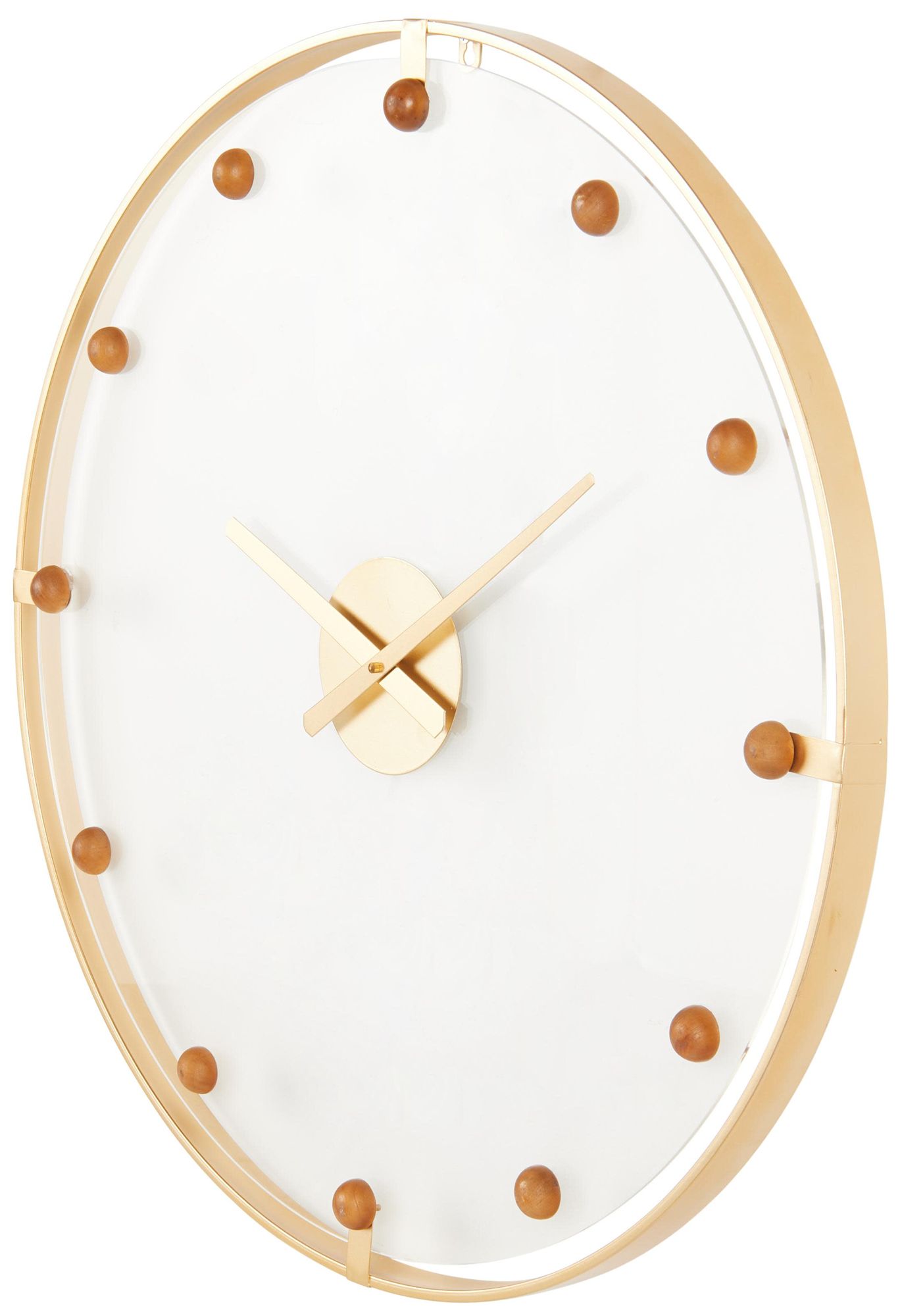 Image 6 Gold Metal Modern Wall Clock, 28" x 2" x 28" more views
