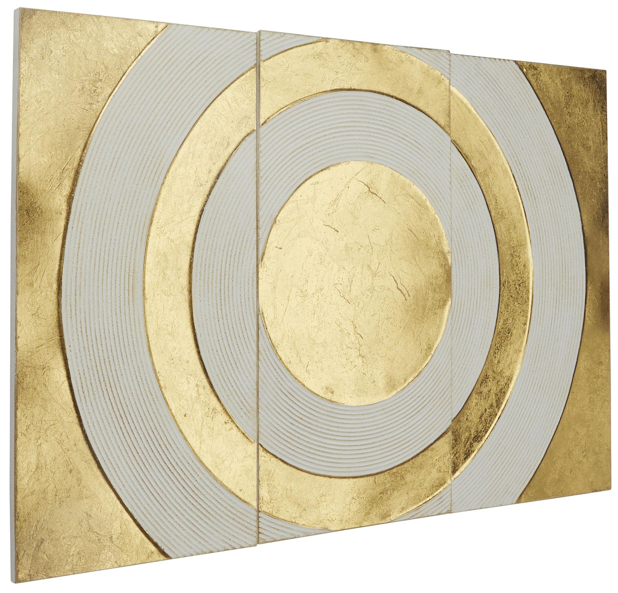 Image 5 Gold Metal Modern Wall Decor, 32" x 1" x 16" more views