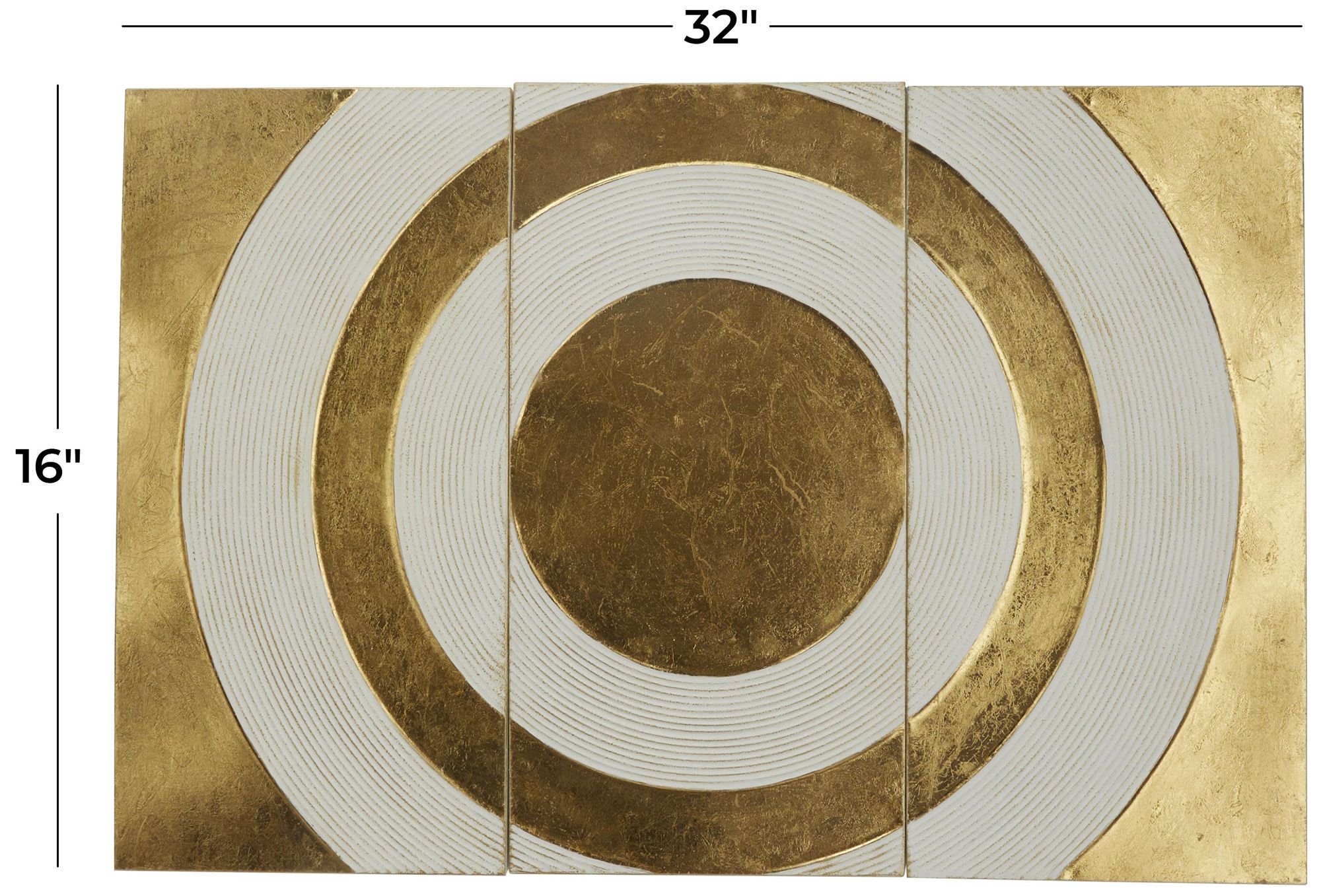 Image 6 Gold Metal Modern Wall Decor, 32" x 1" x 16" more views