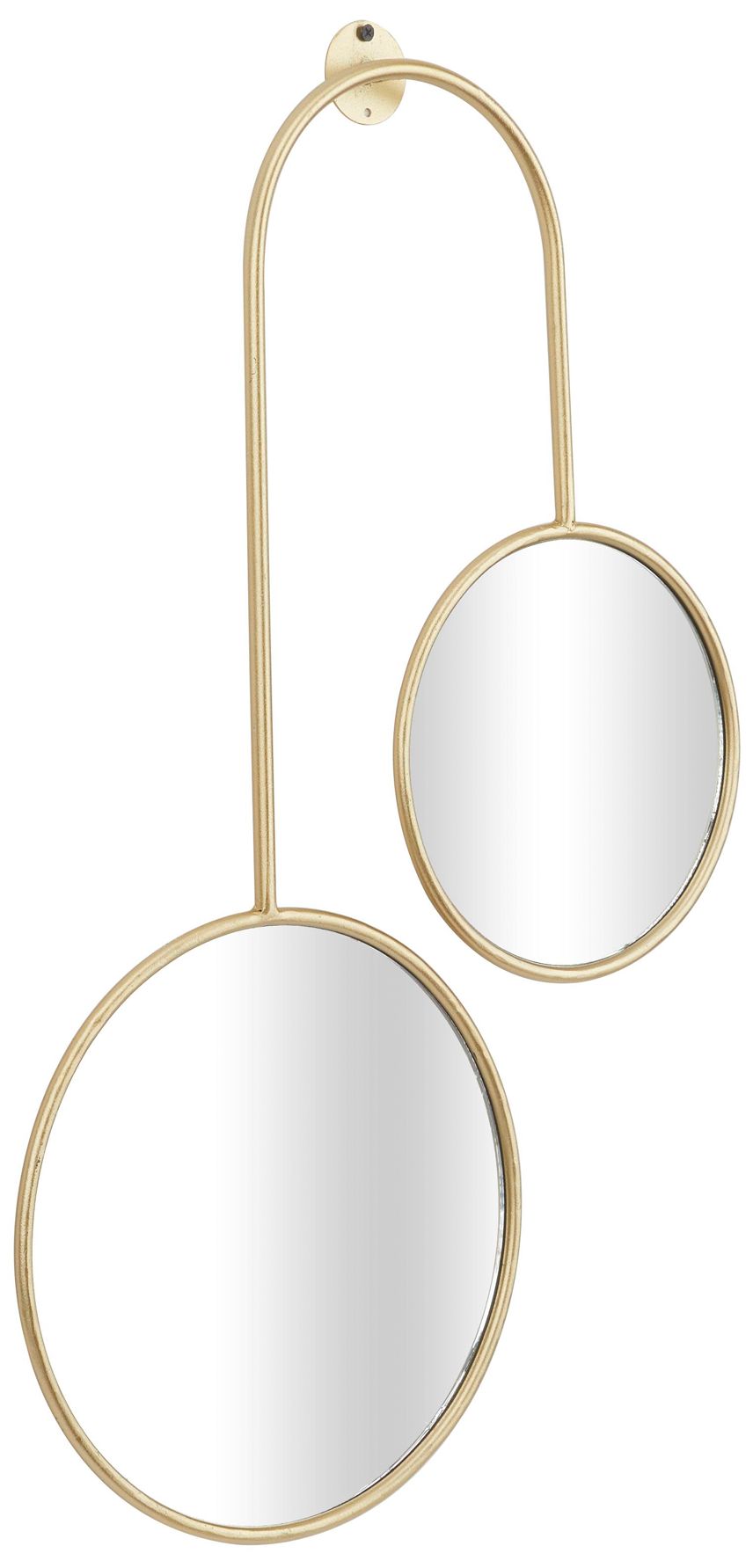 Image 5 Gold Metal Modern Wall Mirror, 18" x 1" x 28" more views
