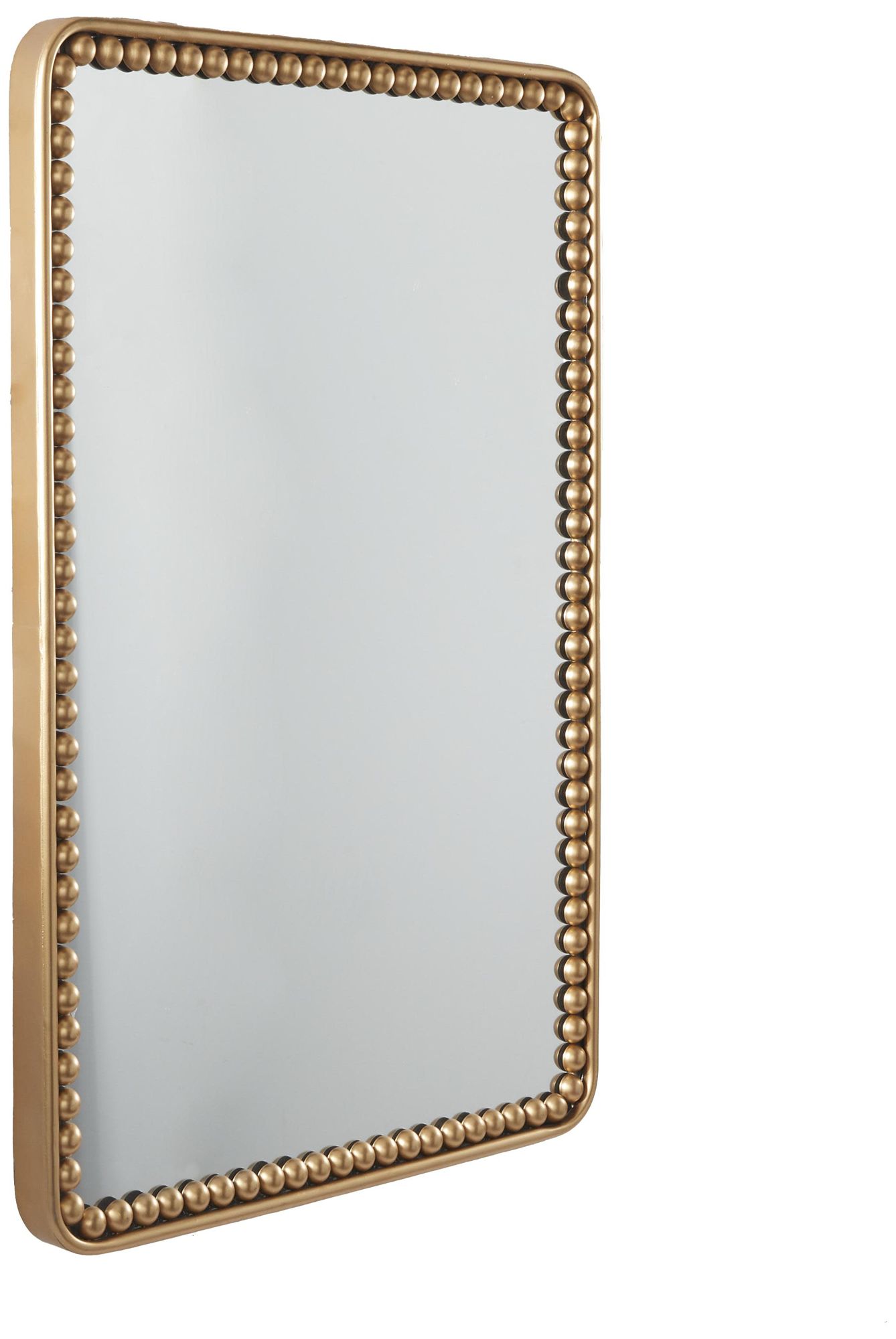 Gold Metal Modern Wall Mirror, 24" x 2" x 36"
