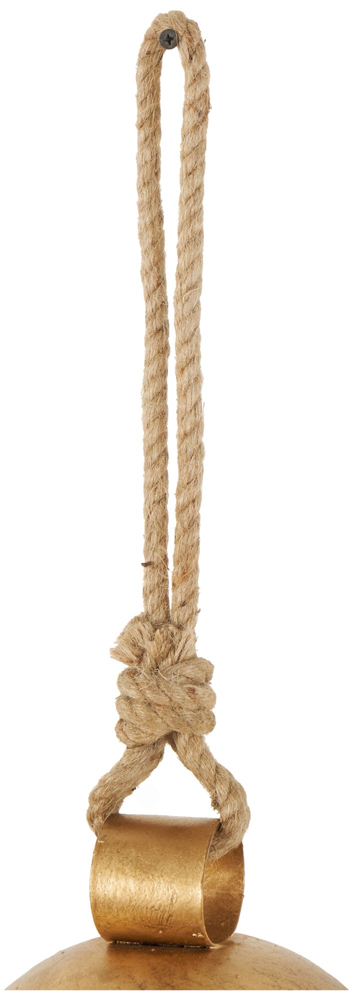 Image 4 Gold Metal Rustic Decorative Bell, 7" x 7" x 14" more views