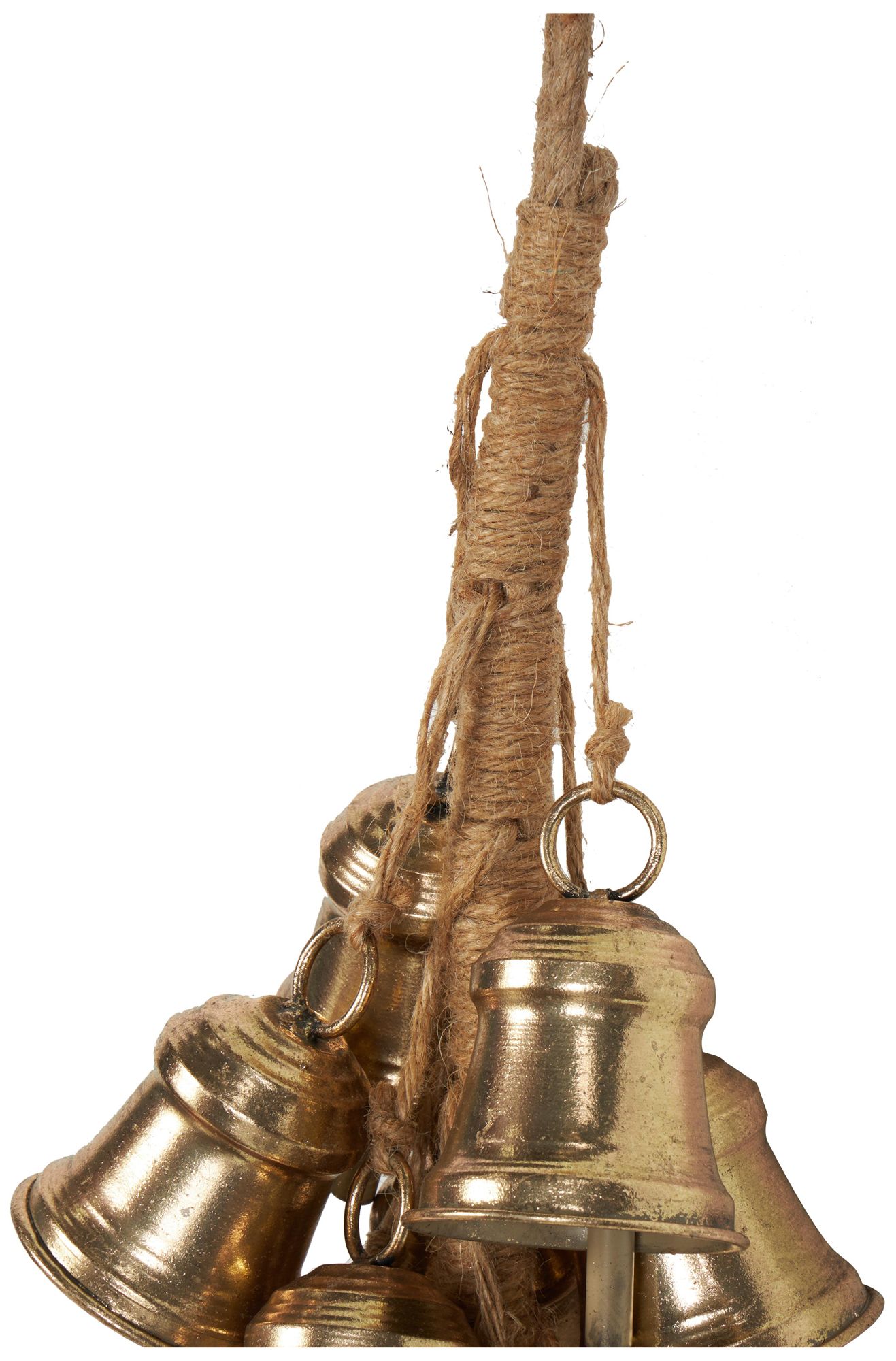 Image 3 Gold Metal Traditional Decorative Bells, 7" x 7" x 47" more views