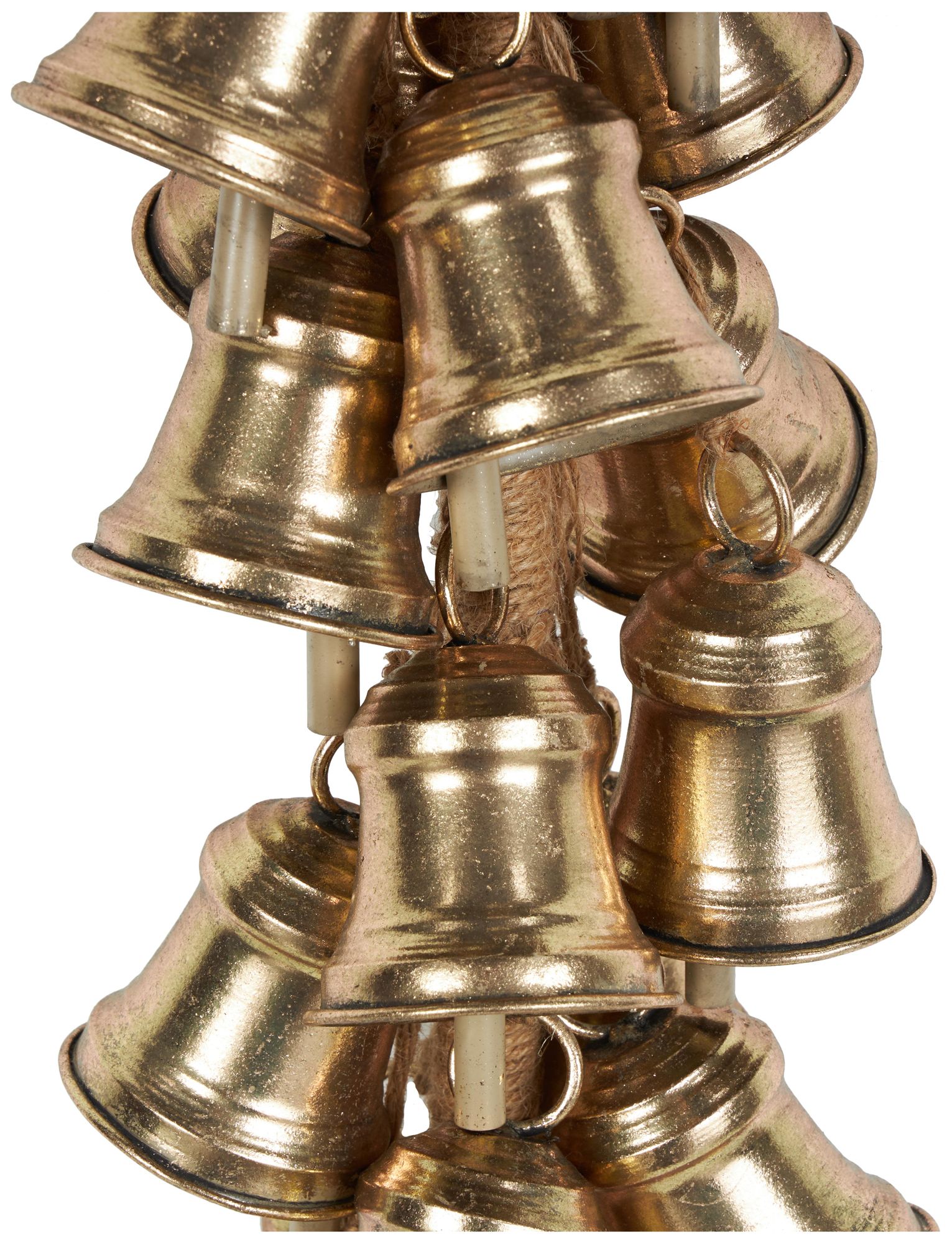 Image 4 Gold Metal Traditional Decorative Bells, 7" x 7" x 47" more views