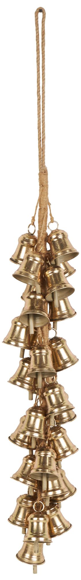Image 5 Gold Metal Traditional Decorative Bells, 7" x 7" x 47" more views