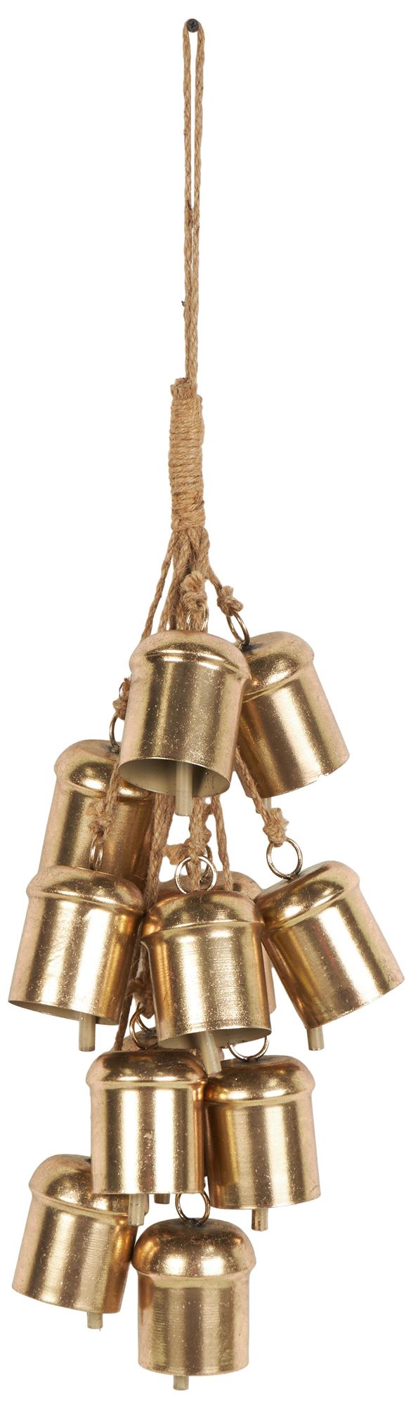 Image 5 Gold Metal Traditional Decorative Bells, 9" x 9" x 25" more views