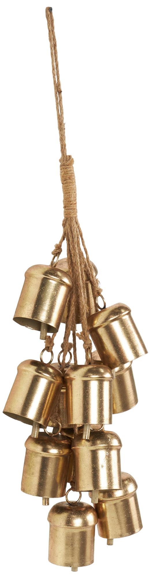 Image 6 Gold Metal Traditional Decorative Bells, 9" x 9" x 25" more views