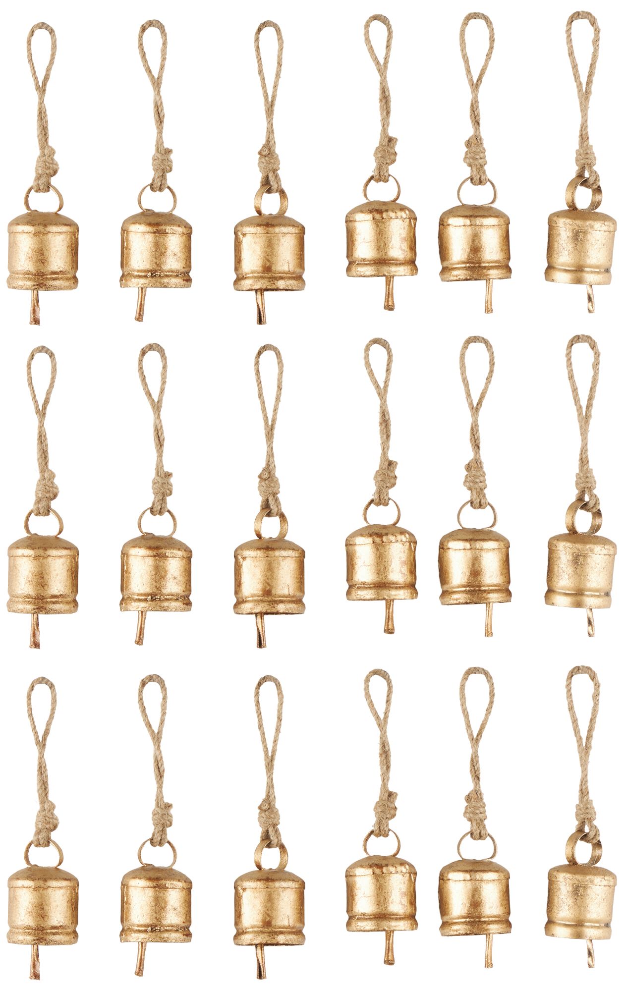 Image 6 Gold Metal Traditional Decorative Bells, S/18 2"W, 3"H more views