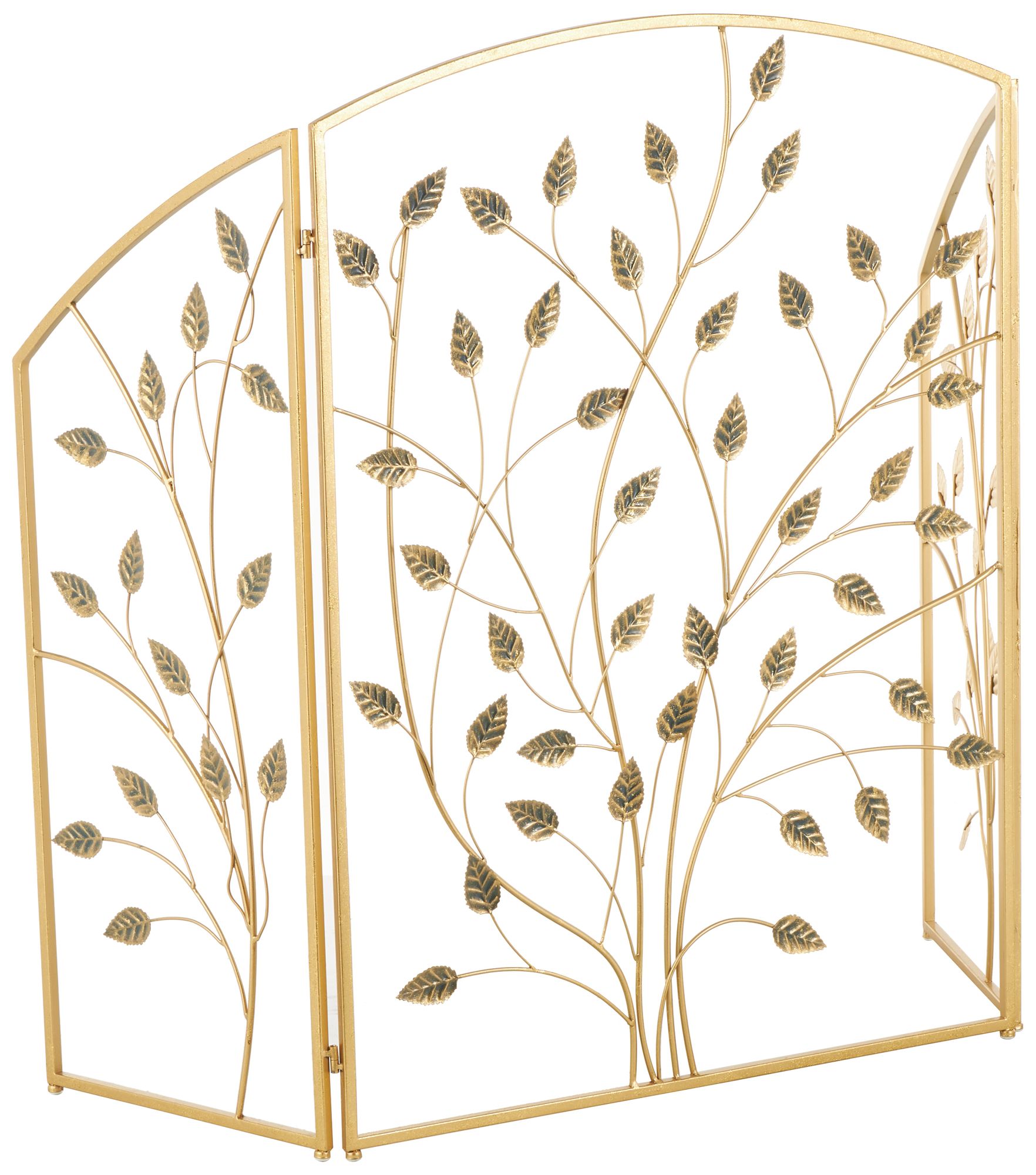 Traditional Gold Metal Fireplace Screen 29x38 - #3747W | Lamps Plus