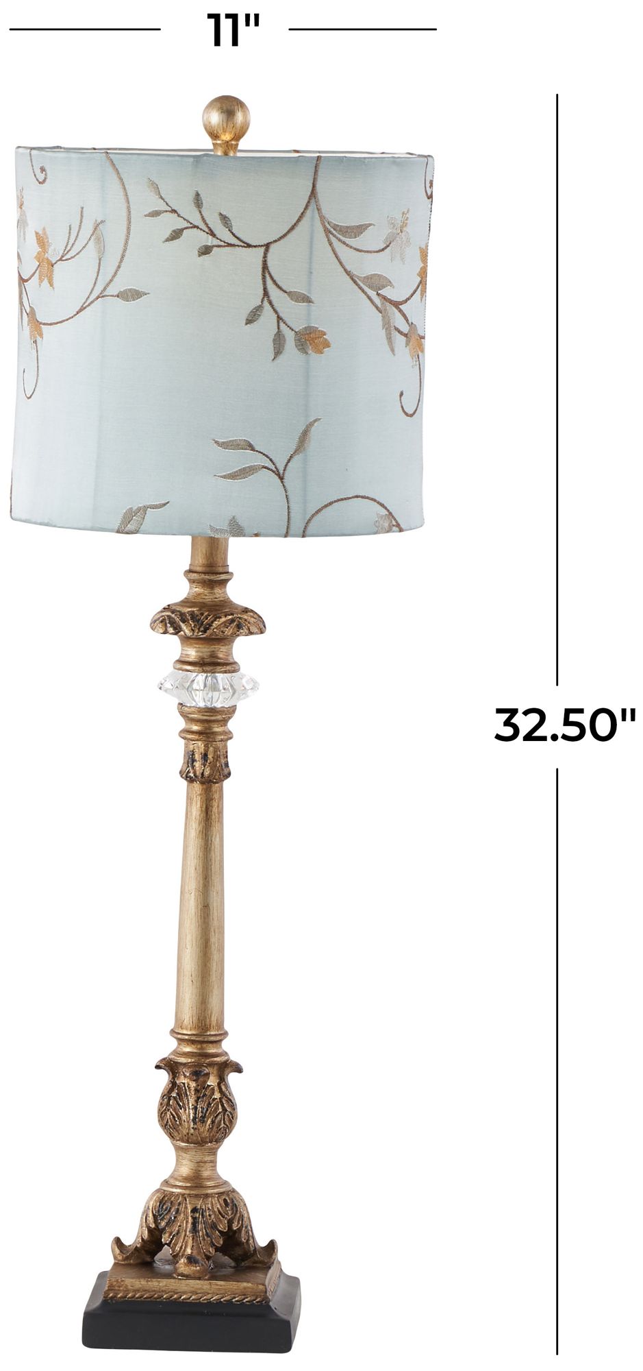 Image 7 Gold Metal Tuscan Buffet Lamp, S/2 33"H more views
