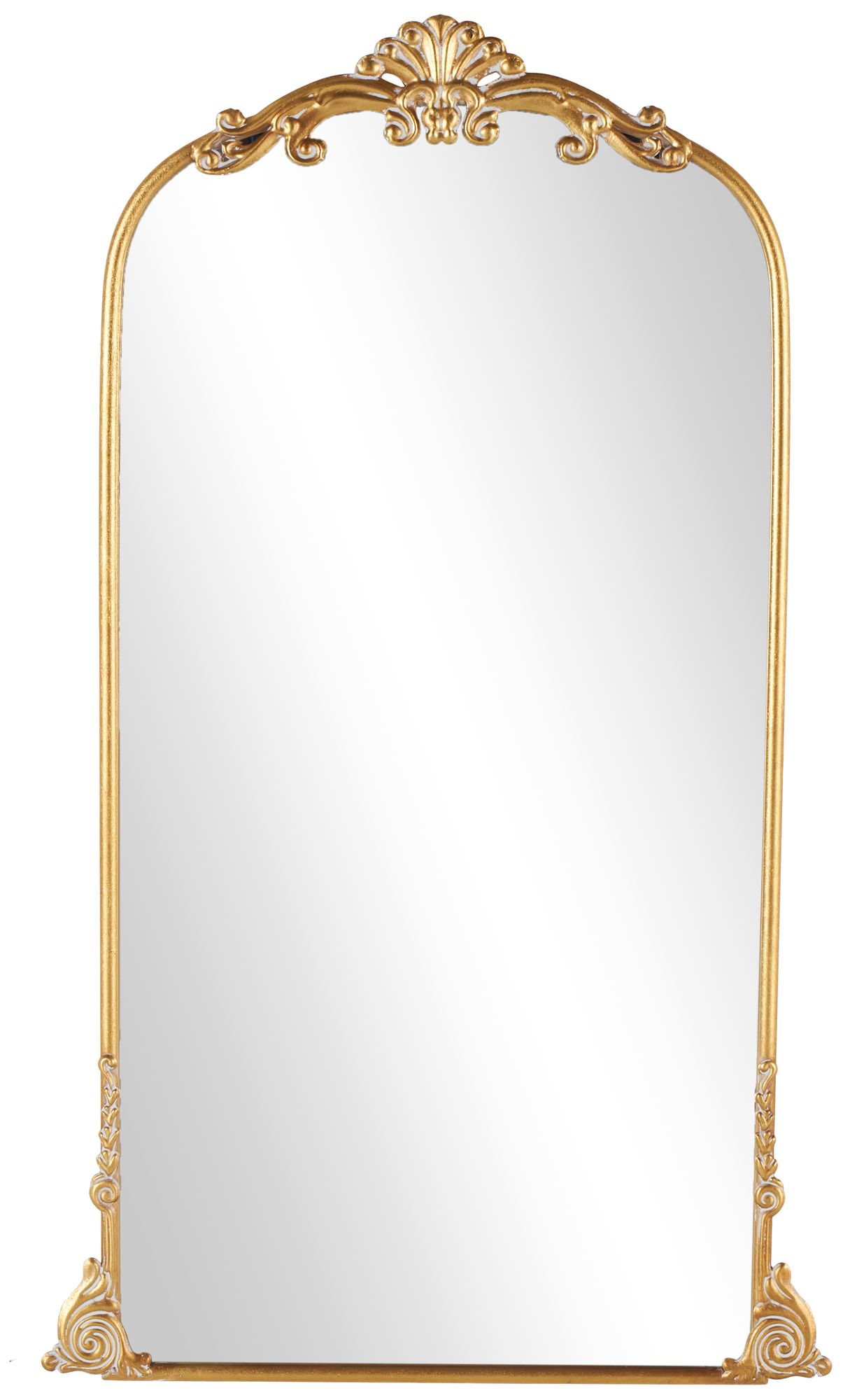 Image 2 Gold Metal Vintage Floor Mirror, 28" x 1" x 48"
