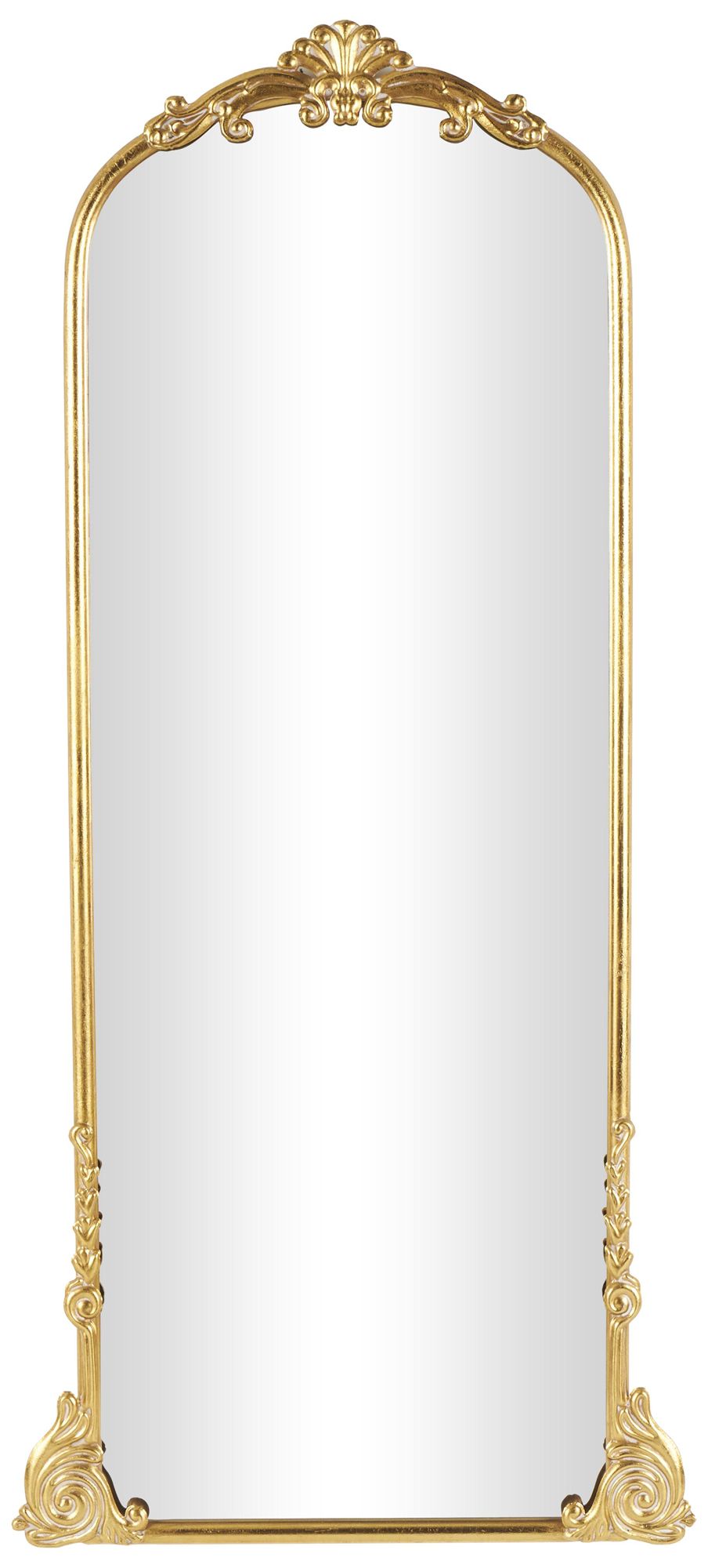 Image 2 Gold Metal Vintage Floor Mirror, 30" x 2" x 66"
