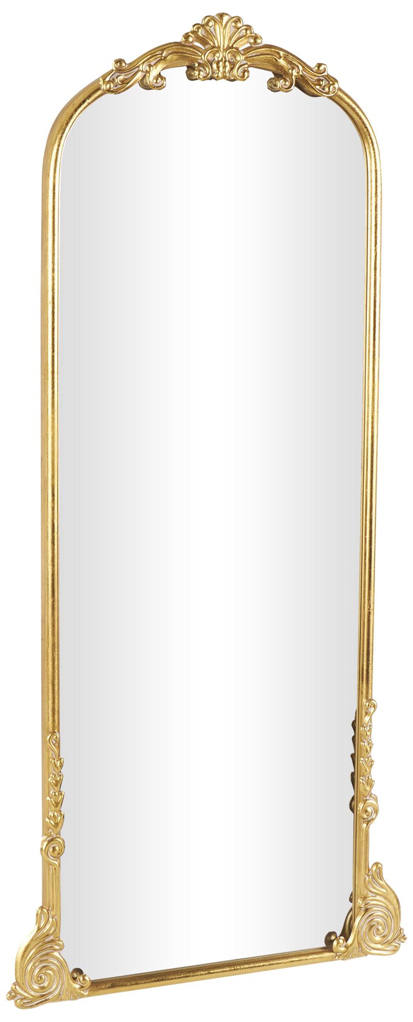 Image 6 Gold Metal Vintage Floor Mirror, 30" x 2" x 66" more views