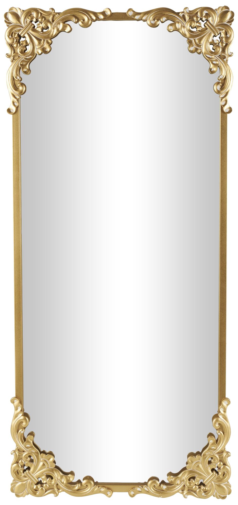 Thumbnail2 of Gold Metal Vintage Floor Mirror, 30" x 2" x 66"