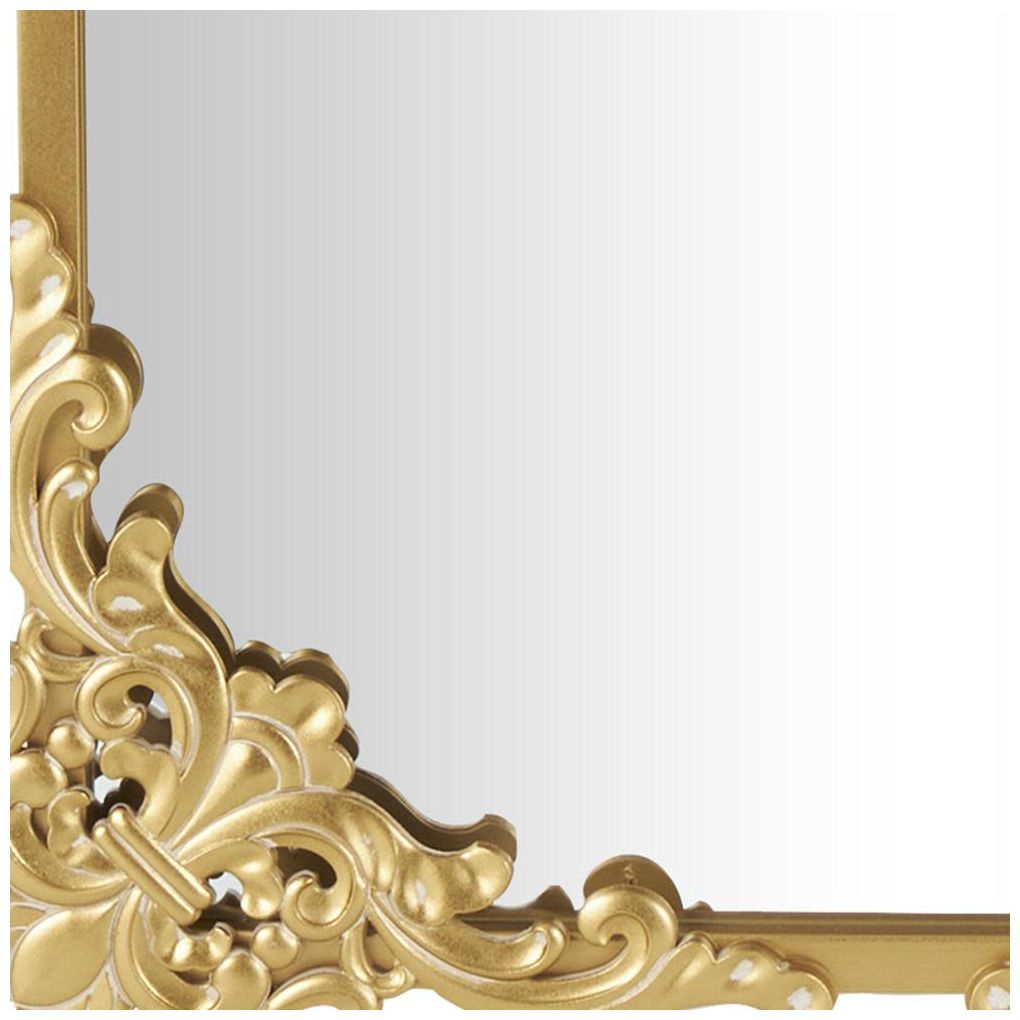 Gold Metal Vintage Floor Mirror, 30" x 2" x 66"