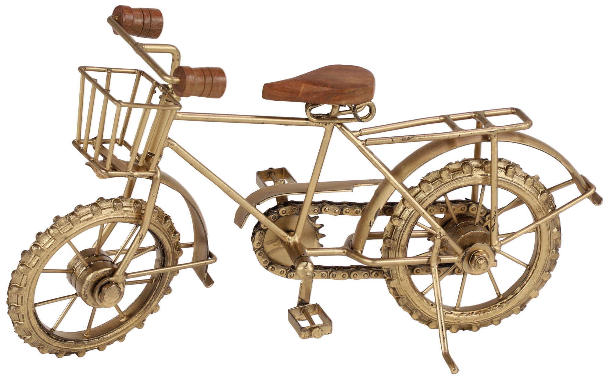 Image 2 Gold Metal Vintage Sculpture, 14" x 5" x 8"