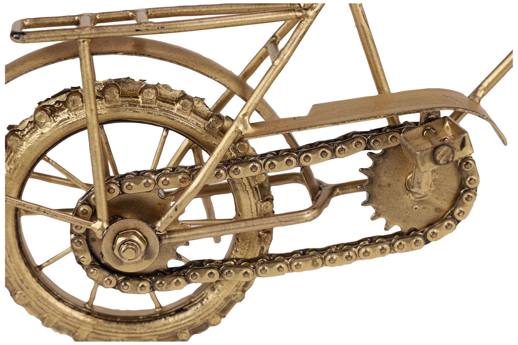 Image 3 Gold Metal Vintage Sculpture, 14" x 5" x 8" more views