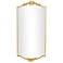 Gold Metal Vintage Wall Mirror, 20" x 1" x 42"