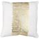 Gold Metallic Banded Design 20" Square Decorative Pillow
