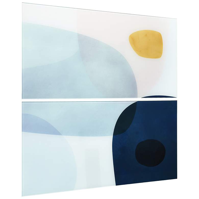 Image 4 Gold Monde II AB Frameless Reverse Printed Tempered Glass Wall Art Set of 2 more views