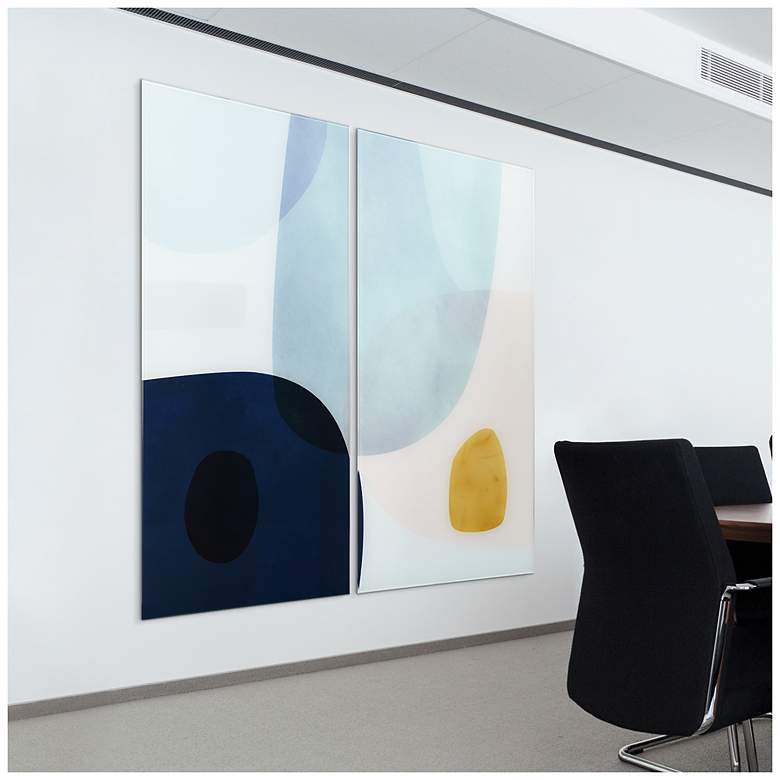 Image 6 Gold Monde II AB Frameless Reverse Printed Tempered Glass Wall Art Set of 2 more views