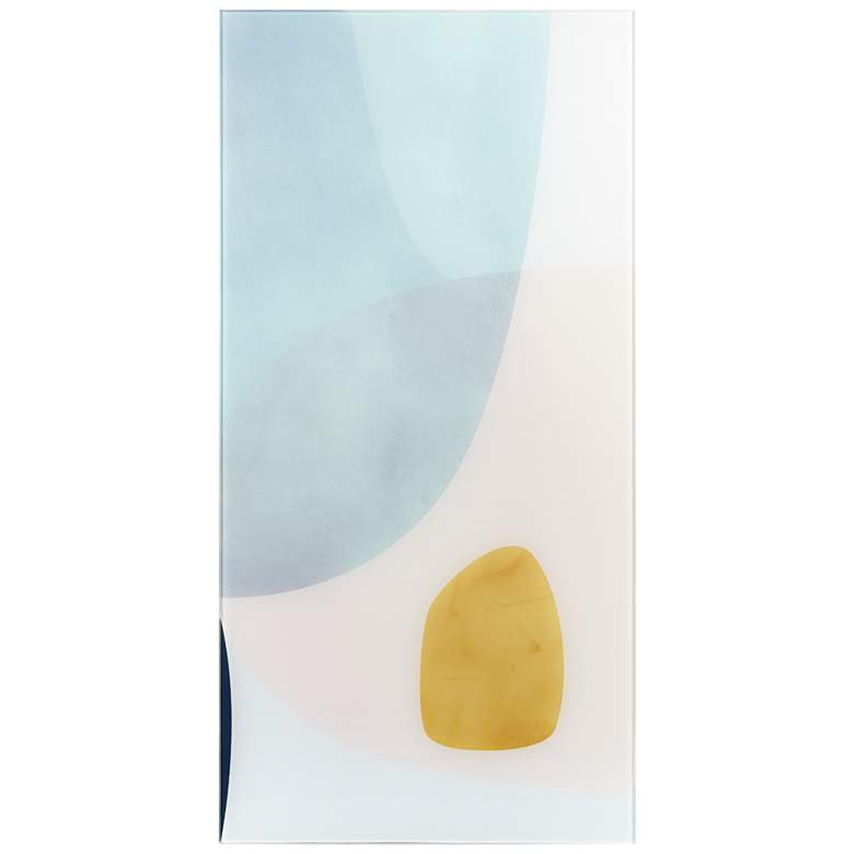 Image 1 Gold Monde II B" Frameless Reverse Printed Tempered Art Glass Wall Art