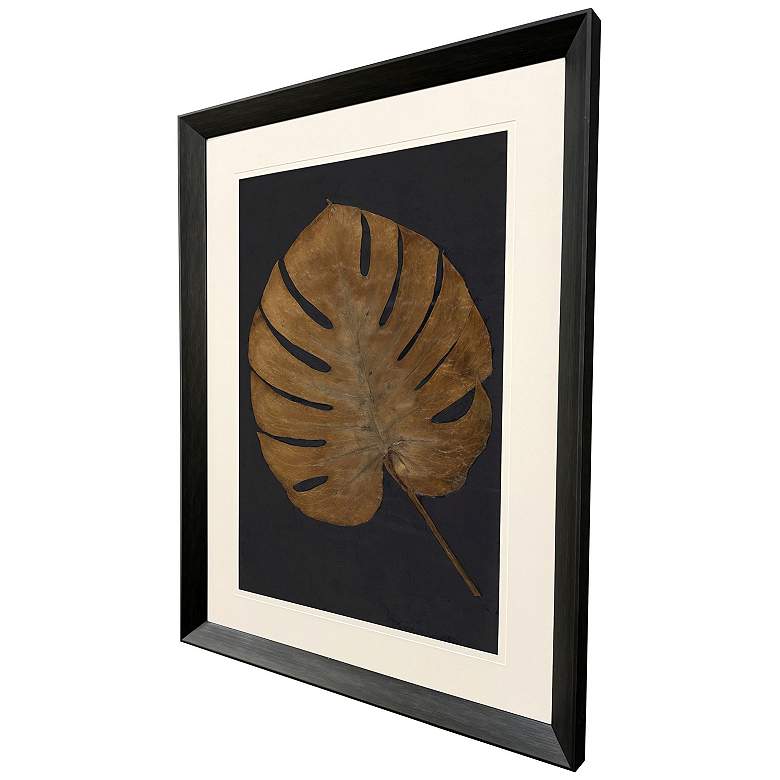 Image 3 Gold Monstera I 36"W x 48"H Framed Art more views