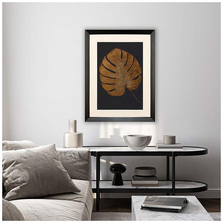 Image 5 Gold Monstera I 36"W x 48"H Framed Art more views