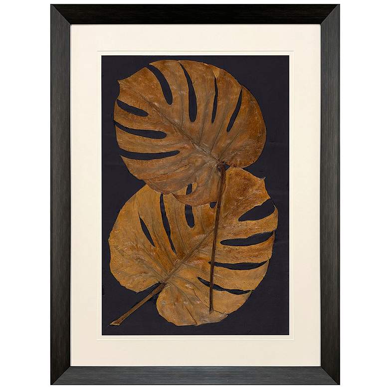 Image 2 Gold Monstera II 36"W x 48"H Framed Art
