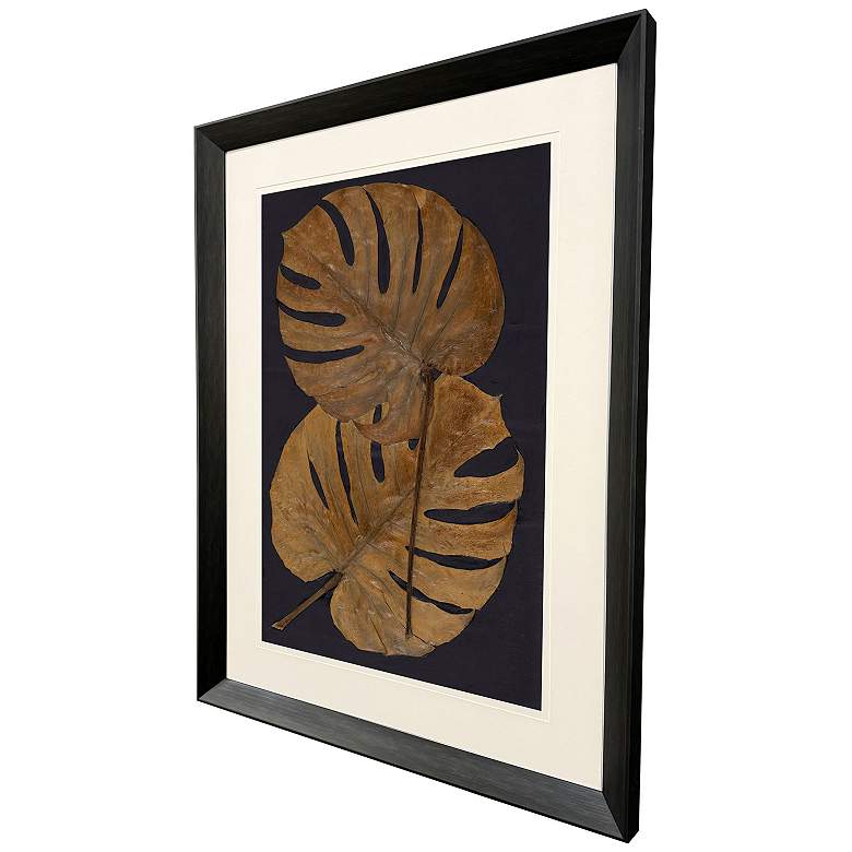 Image 3 Gold Monstera II 36"W x 48"H Framed Art more views