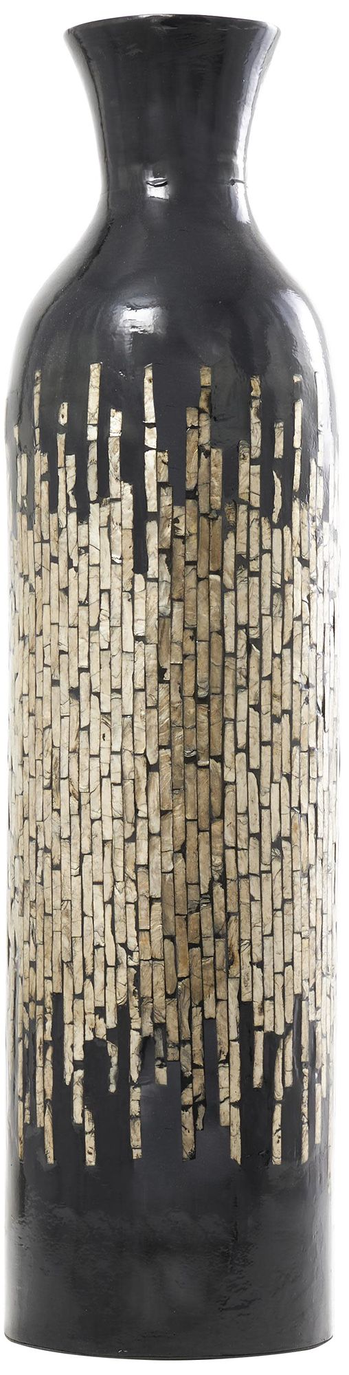 Image 5 Gold Mother of Pearl Shell Contemporary Vase, 9" x 9" x 34" more views
