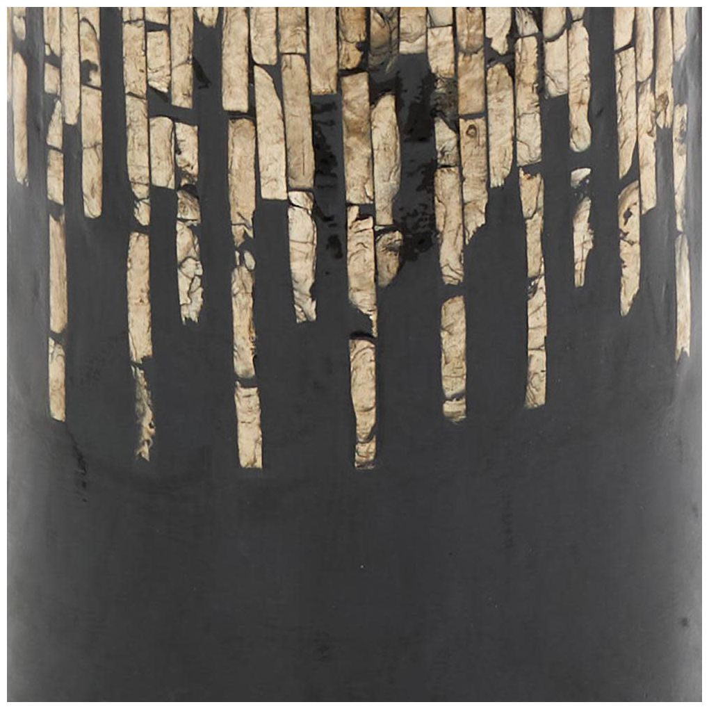 Image 7 Gold Mother of Pearl Shell Contemporary Vase, 9" x 9" x 34" more views