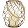 Gold Net 20 1/4" High Basket Pillar Candle Holder