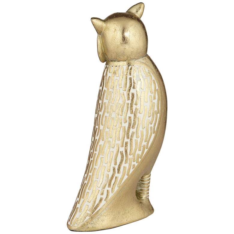 Gold Owl 8 1/4 inch High Decorative Table Statue more views