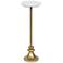 Gold Pedestal Drinking Table With White And Gold Flaked Top
