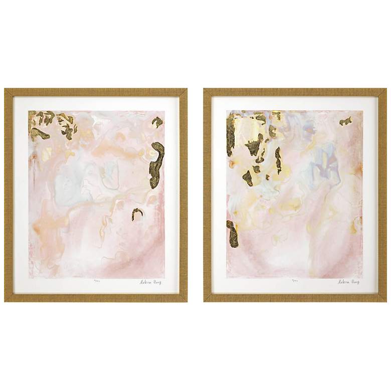 Image 3 Gold Planet I 26" High 2-Piece Giclee Framed Wall Art Set