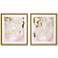 Gold Planet I 26" High 2-Piece Giclee Framed Wall Art Set