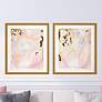 2_Gold Planet I 26" High 2-Piece Giclee Framed Wall Art Set