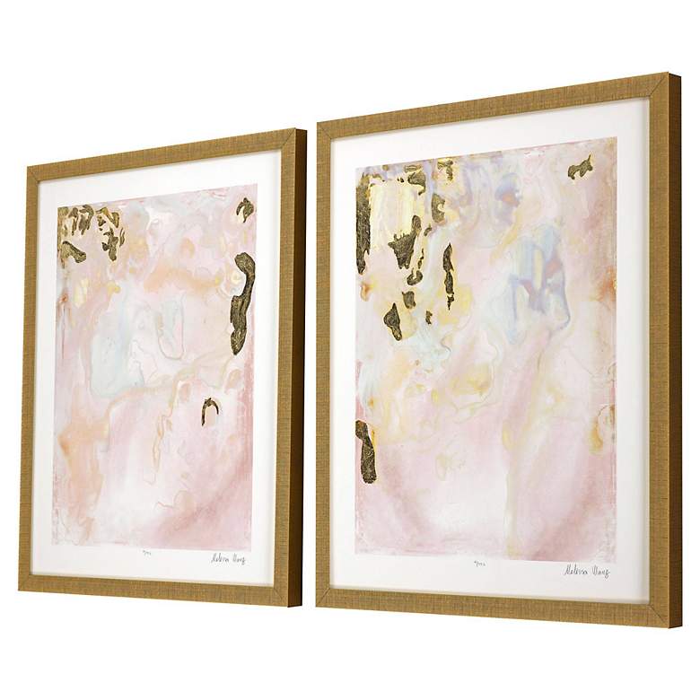 Image 5 Gold Planet I 26" High 2-Piece Giclee Framed Wall Art Set more views