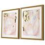 5_Gold Planet I 26" High 2-Piece Giclee Framed Wall Art Set more views