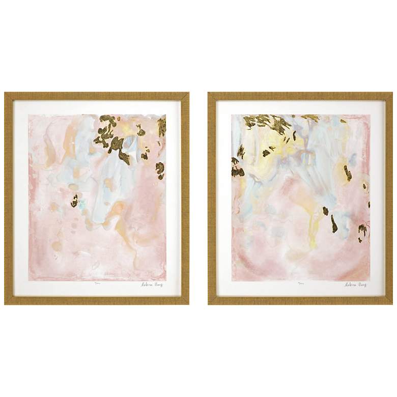 Image 3 Gold Planet II 26" High 2-Piece Giclee Framed Wall Art Set