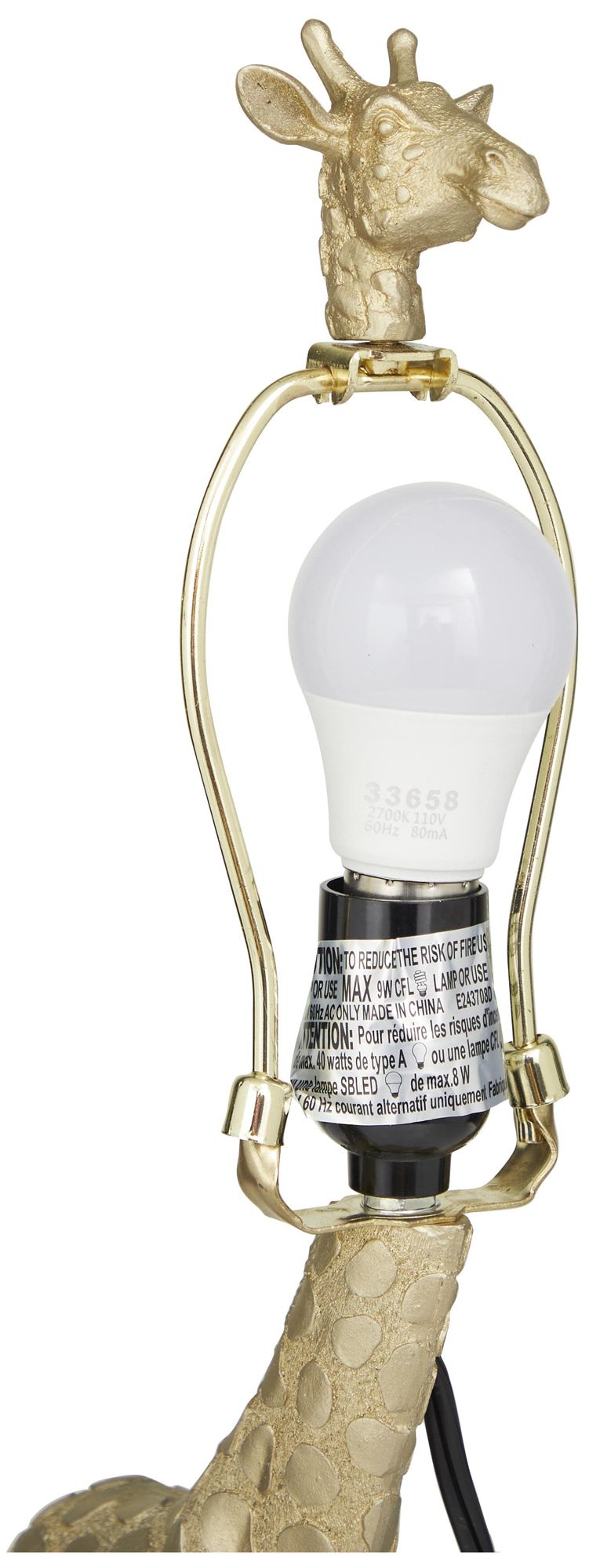 Image 3 Gold Polyresin Eclectic Table Lamp, 11" x 10" x 23" more views