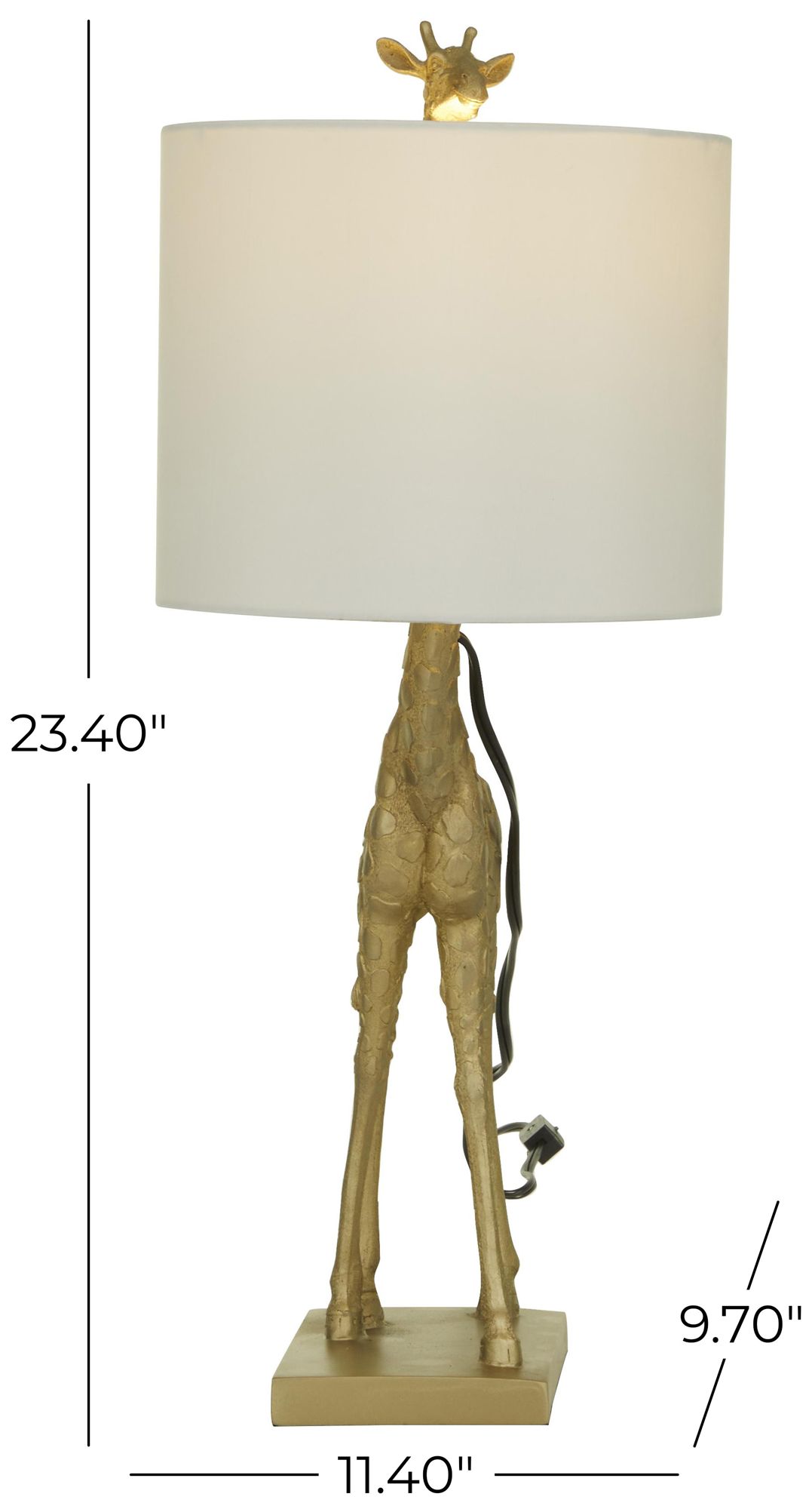 Image 7 Gold Polyresin Eclectic Table Lamp, 11" x 10" x 23" more views
