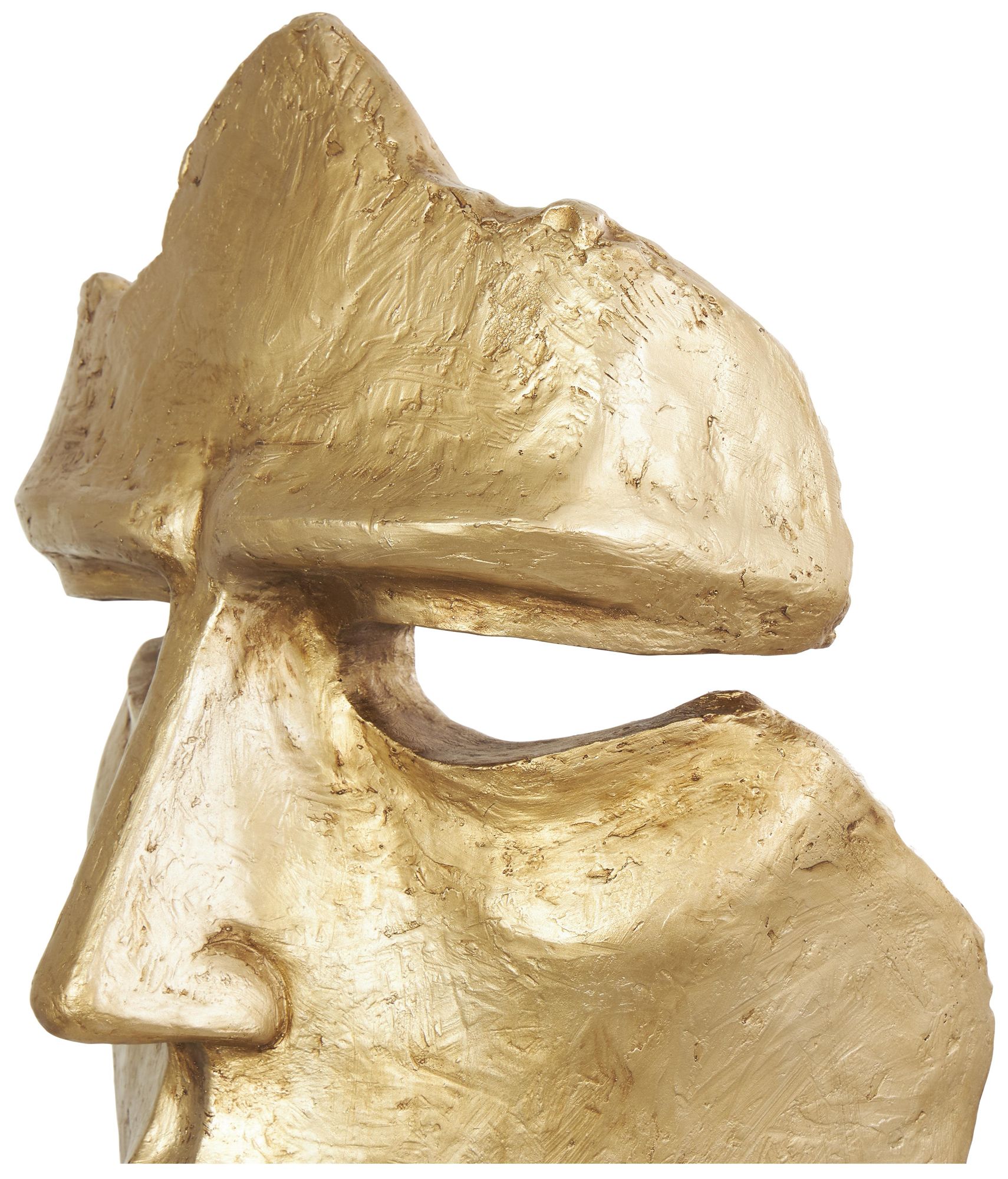 Image 3 Gold Polystone Contemporary Sculpture, 14" x 15" x 40" more views
