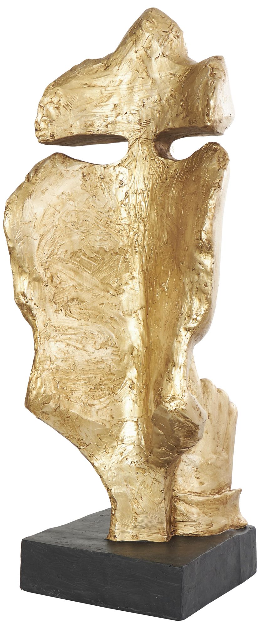 Image 5 Gold Polystone Contemporary Sculpture, 14" x 15" x 40" more views