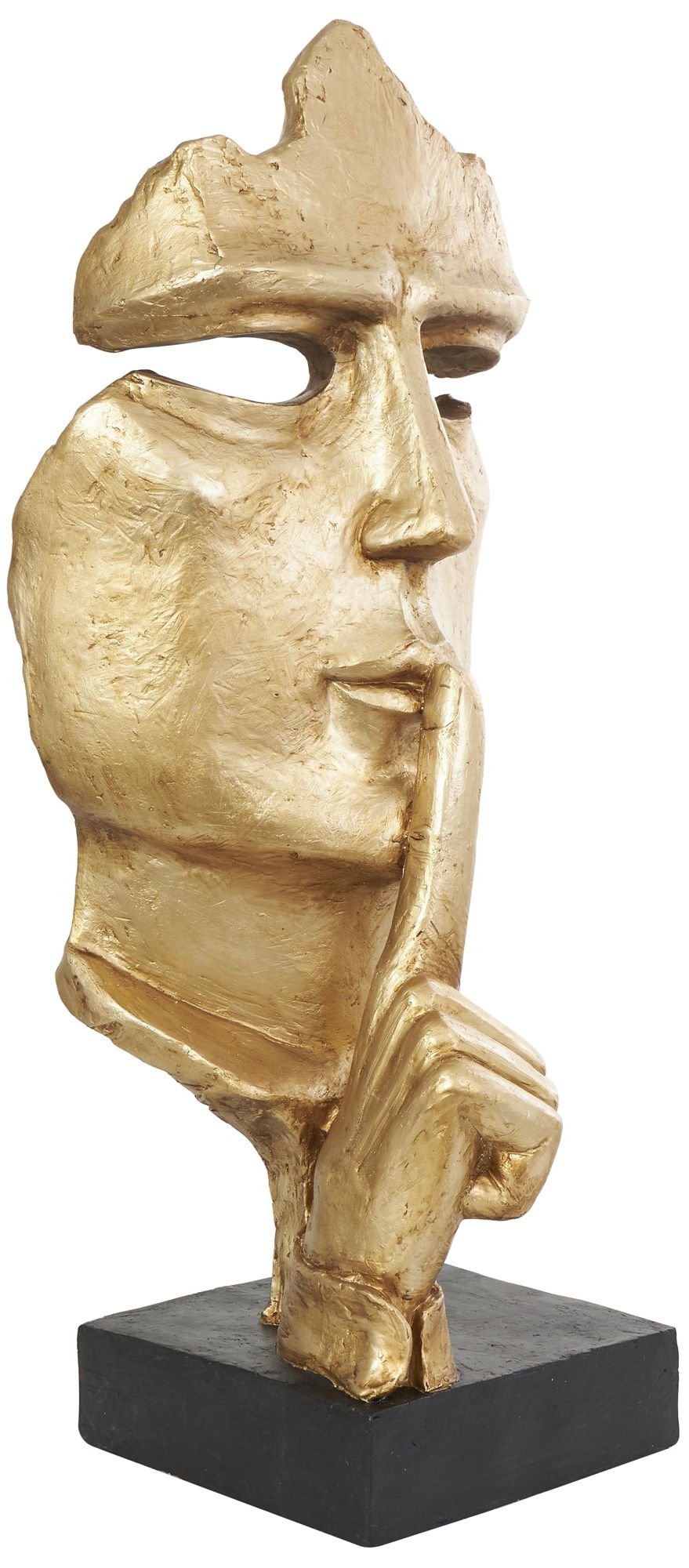 Image 6 Gold Polystone Contemporary Sculpture, 14" x 15" x 40" more views