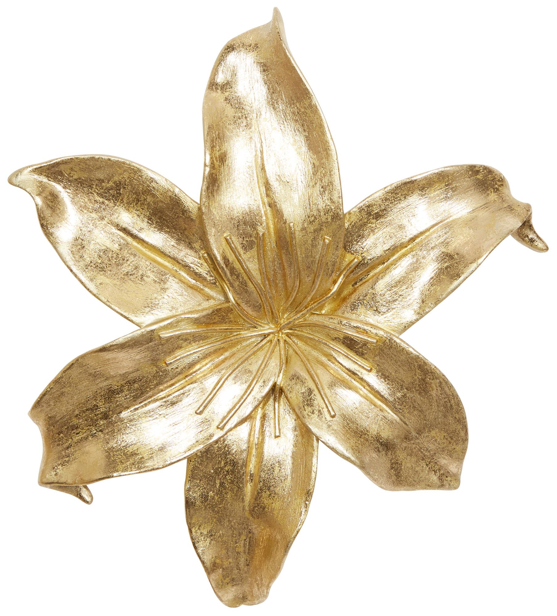 Image 3 Gold Polystone Contemporary Wall Decor, S/3 18", 14", 12"H more views