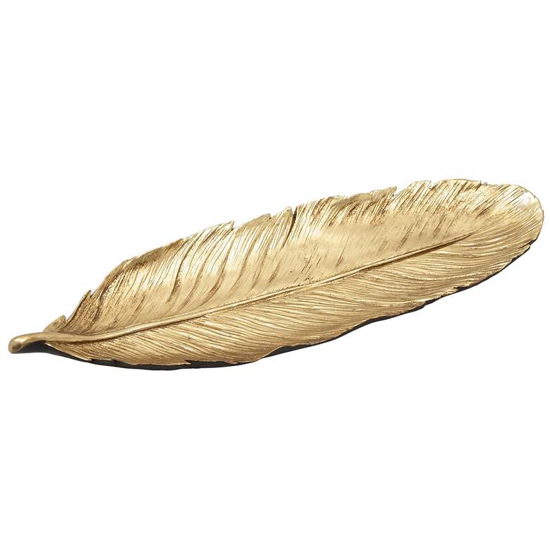 Image 1 Gold Polystone Glam Decorative Bowl, 26" x 9" x 2"