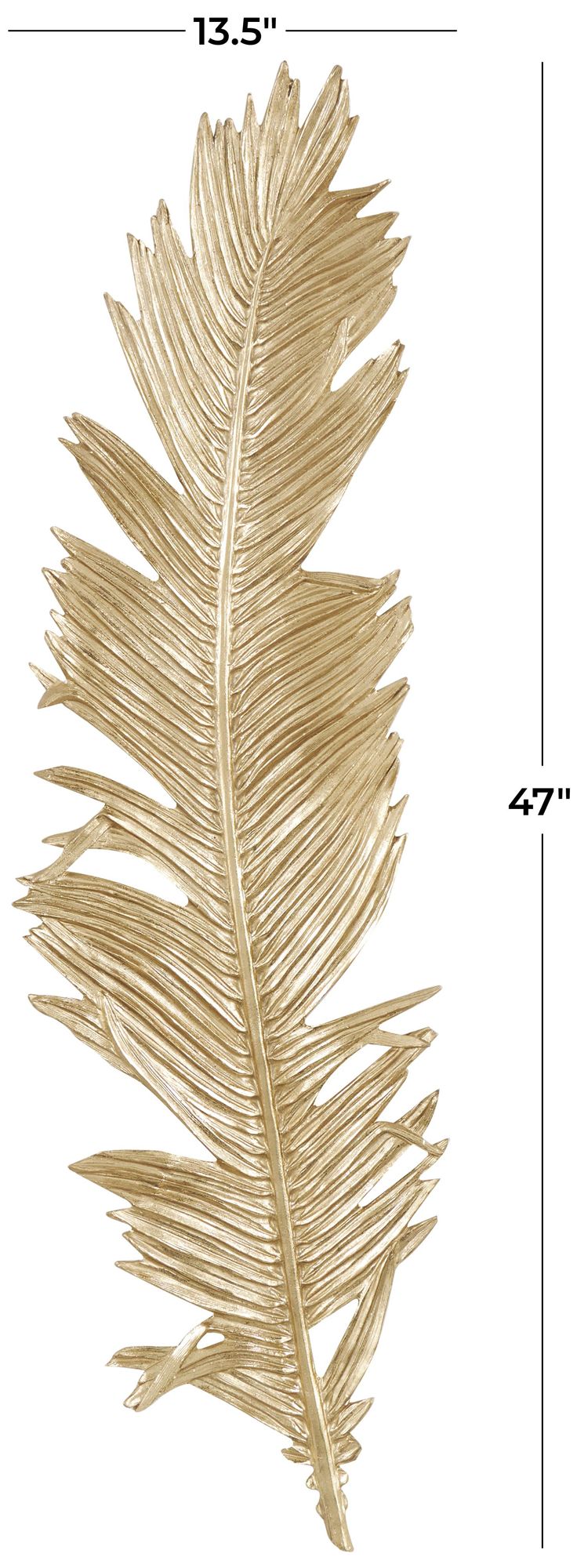 Image 7 Gold Polystone Glam Wall Decor, 14" x 2" x 47" more views